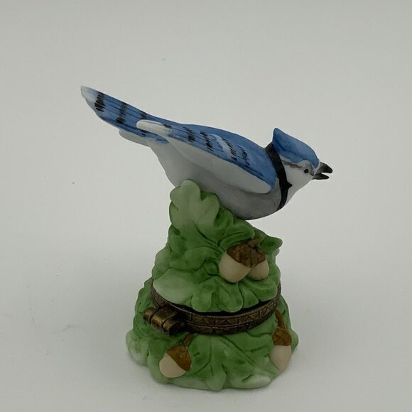 Midwest of Cannon Falls PHB Blue Jay Trinket Box Songbird Series - Picture 5 of 9